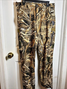 Drake Waterfowl Systems Camo Cargo Pants in Brown & Green Size Medium
